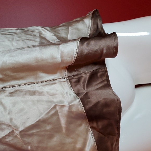 Size L - Gold Hawk Silk Cream Brown Cami with Beads and Sequins Sz L New - Picture 3 of 8